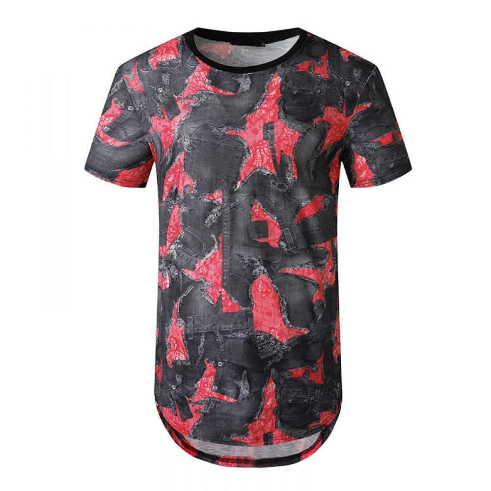 New Men's Plus Size Short-Sleeved Hip-Hop T-Shirt