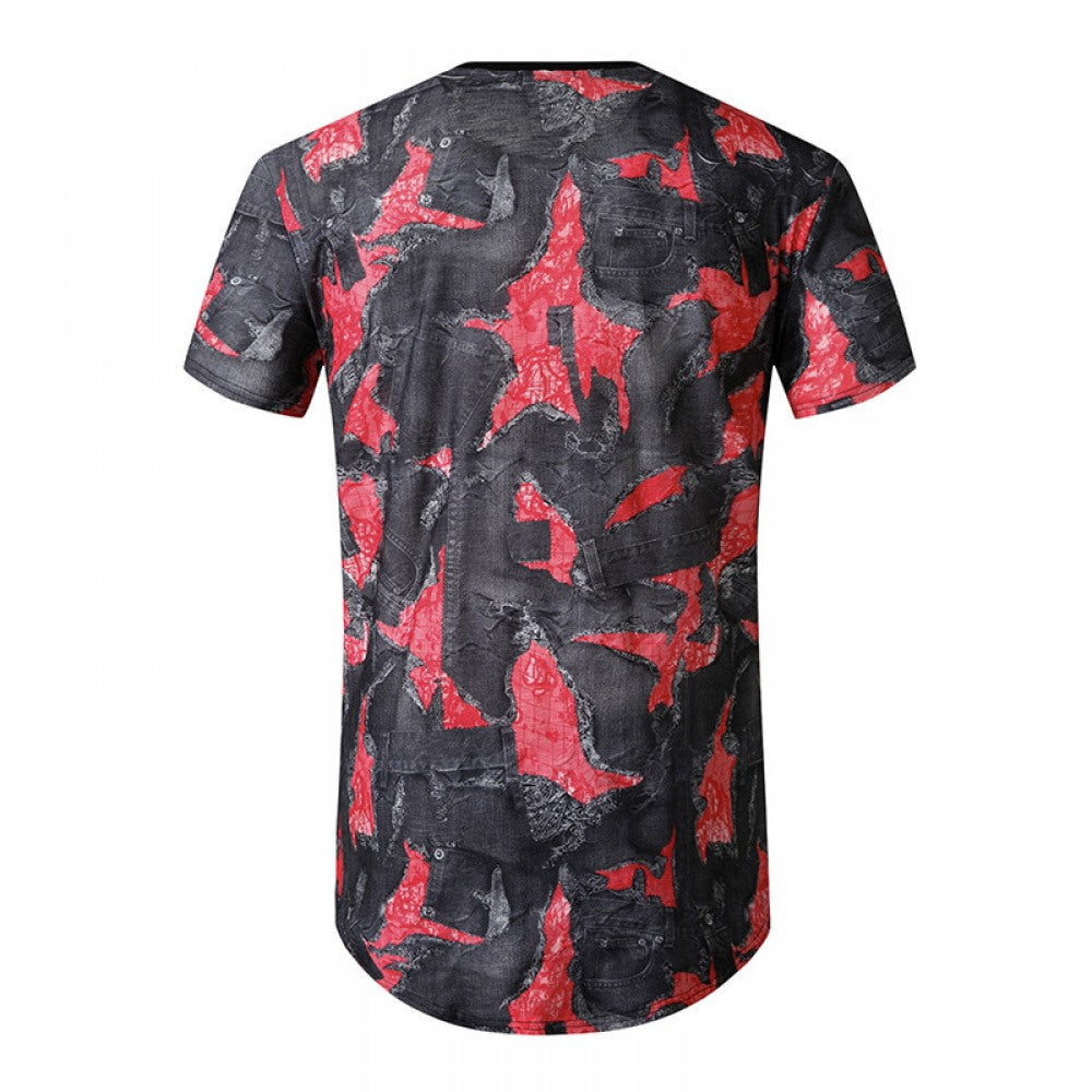 New Men's Plus Size Short-Sleeved Hip-Hop T-Shirt