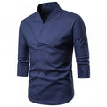 Men's Retro Plus Size Cotton and Linen Casual  T-Shirt