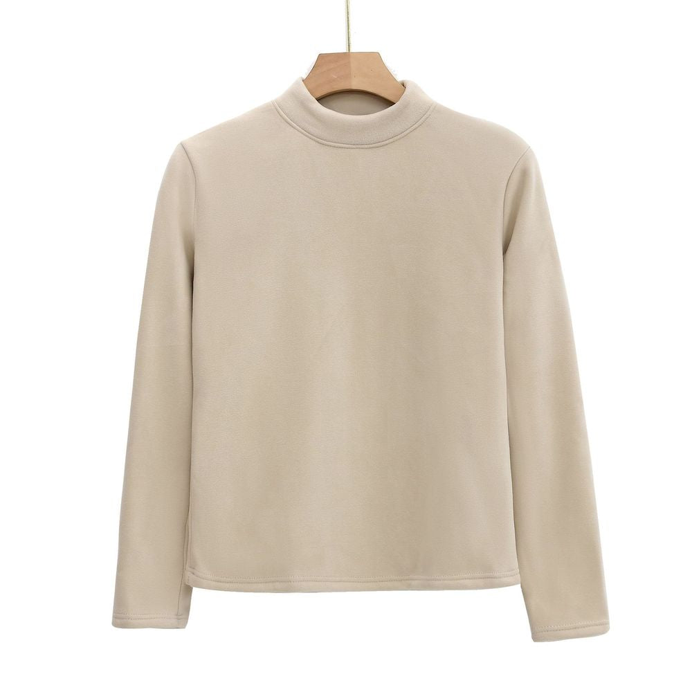 Women's Cotton Half Turtleneck Bottoming Shirt