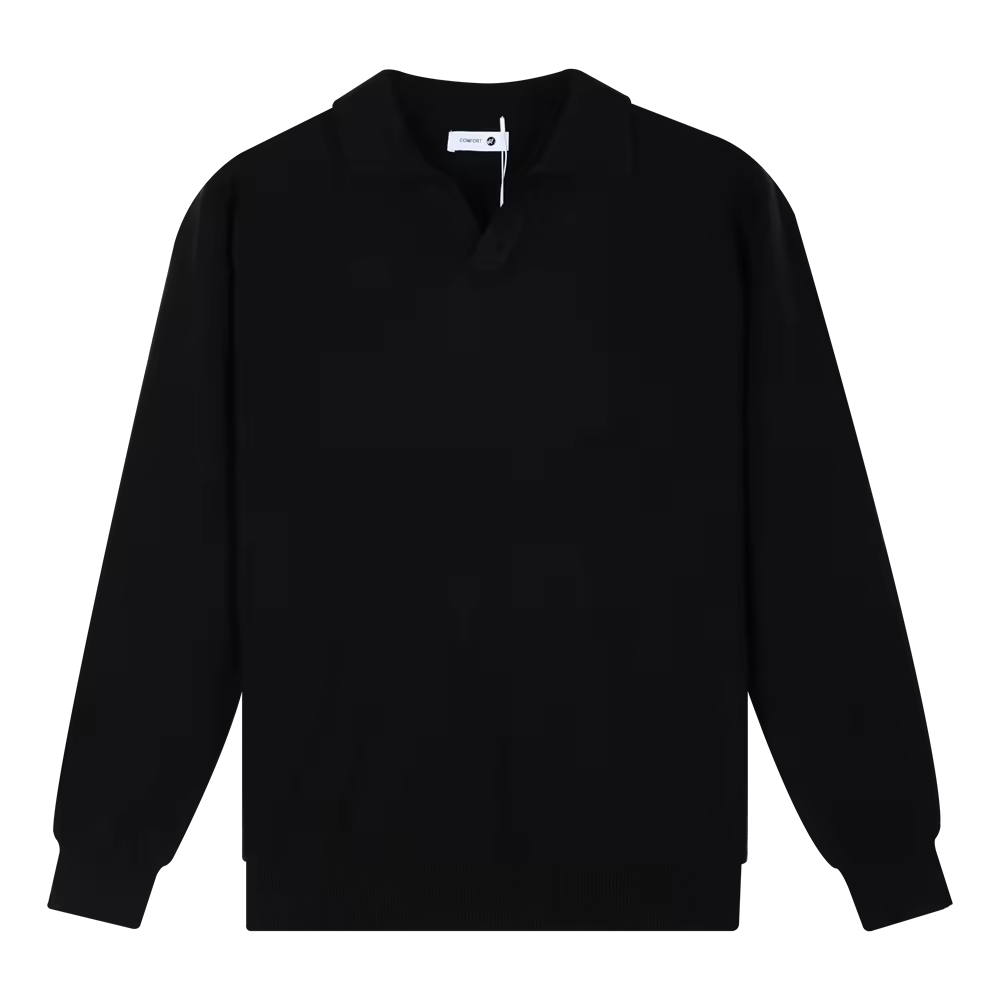 New Casual Wrinkle-Resistant V-neck Knitted Sweater Polo Pullover
